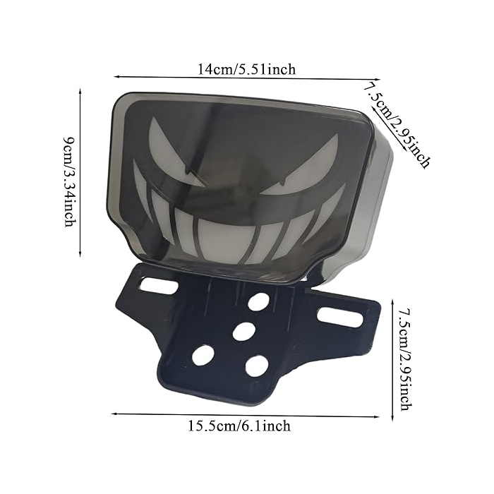 12V Two-Wheel Brake Light - Creepy Smiley Face LED Motorcycle Light