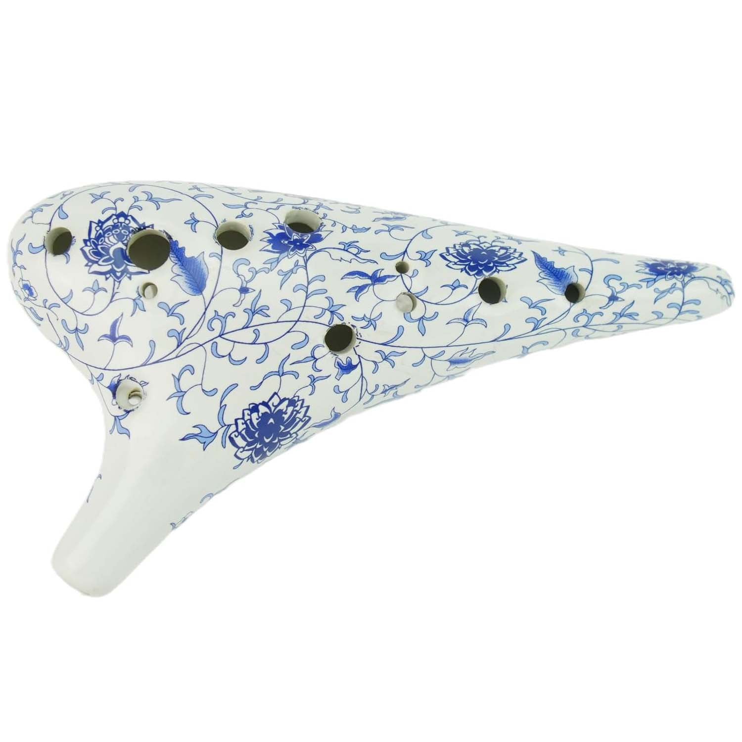 12-Hole Alto C Ceramic Ocarina — Straw-Fired Collector's Item