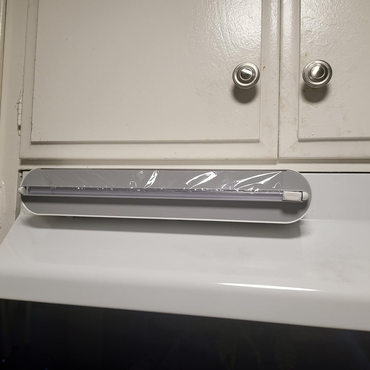 Wrap Dispenser with Slide Cutters, Refillable Magnetic Plastic