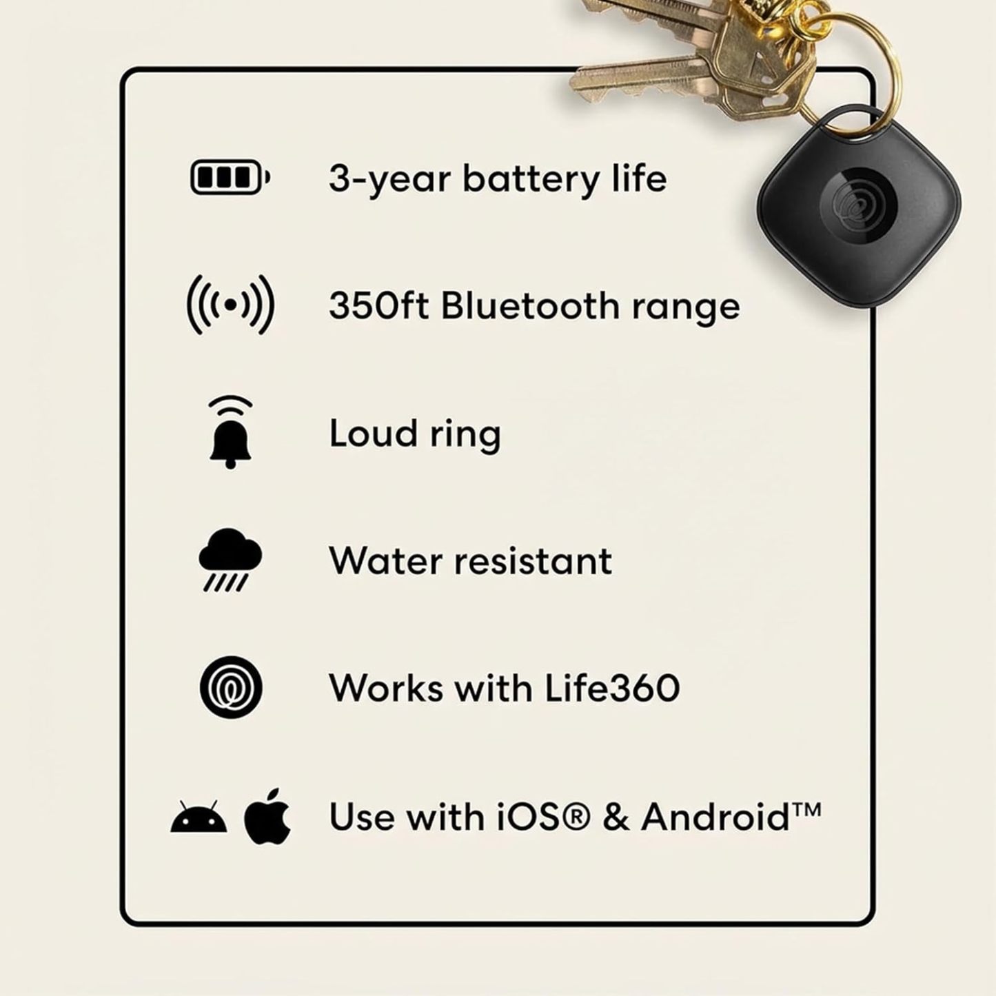 Bluetooth Tracker – Key Finder & Item Locator for Keys, Bags & More – Phone Finder