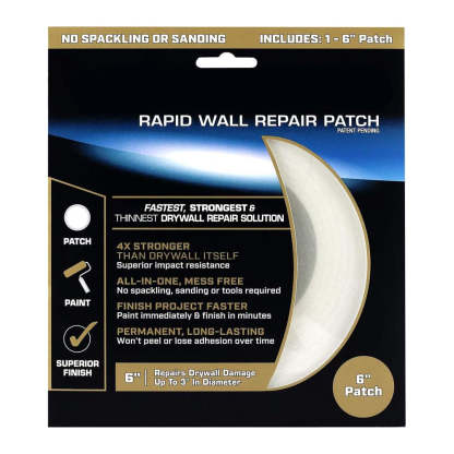 Quick Wall Repair Patch – 2-Inch All-in-One Drywall Fix