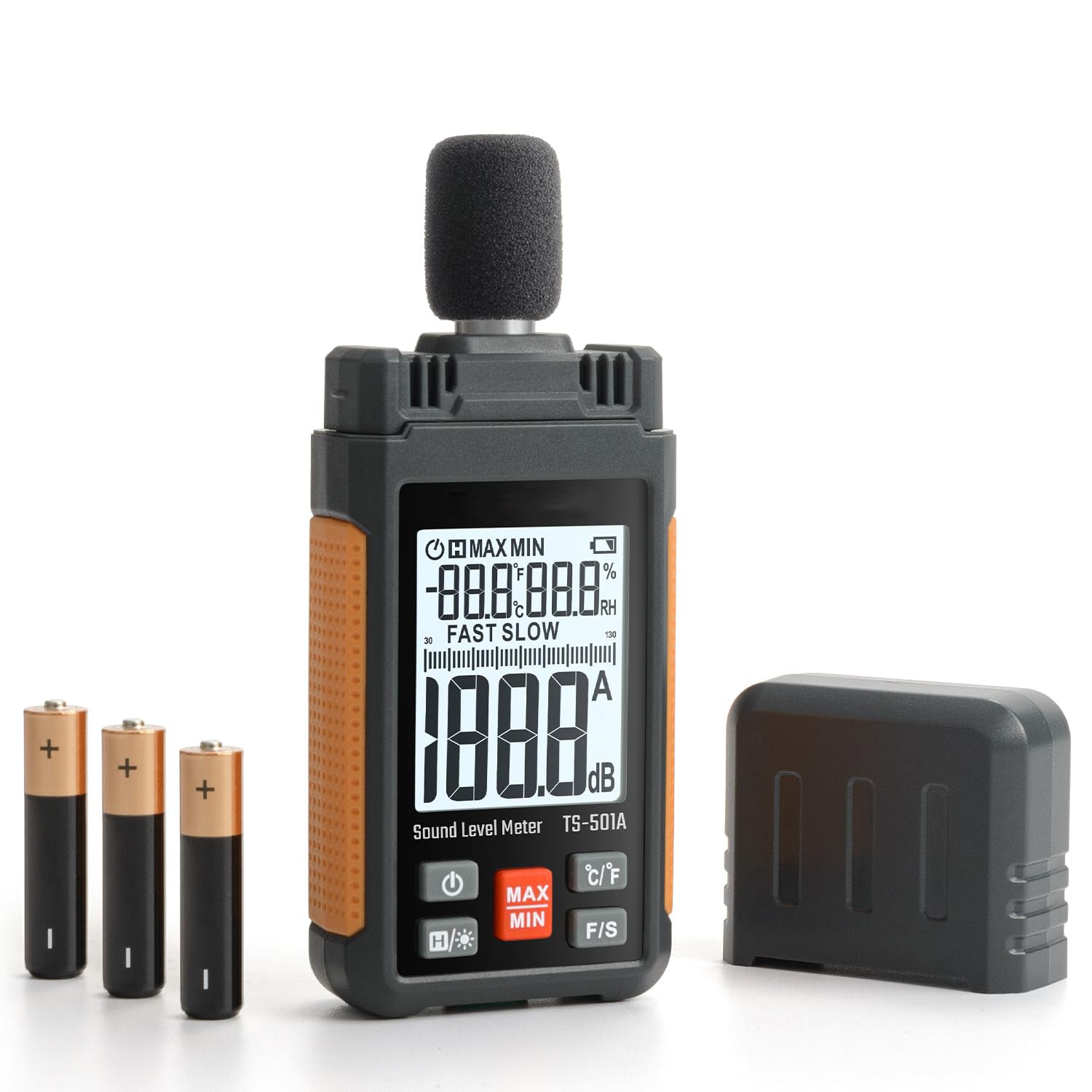 Decibel Meter – 2.25 Inch Backlit LCD Display, Portable Sound Pressure Level (SPL) Tester with A-weighting Function