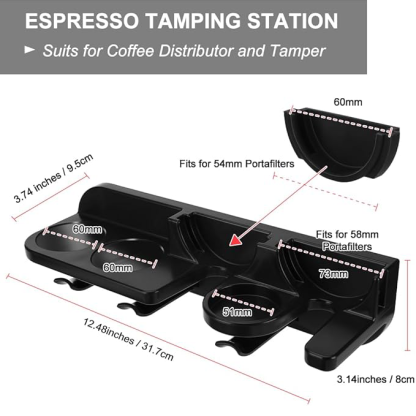 Wall-mounted coffee machine storage rack