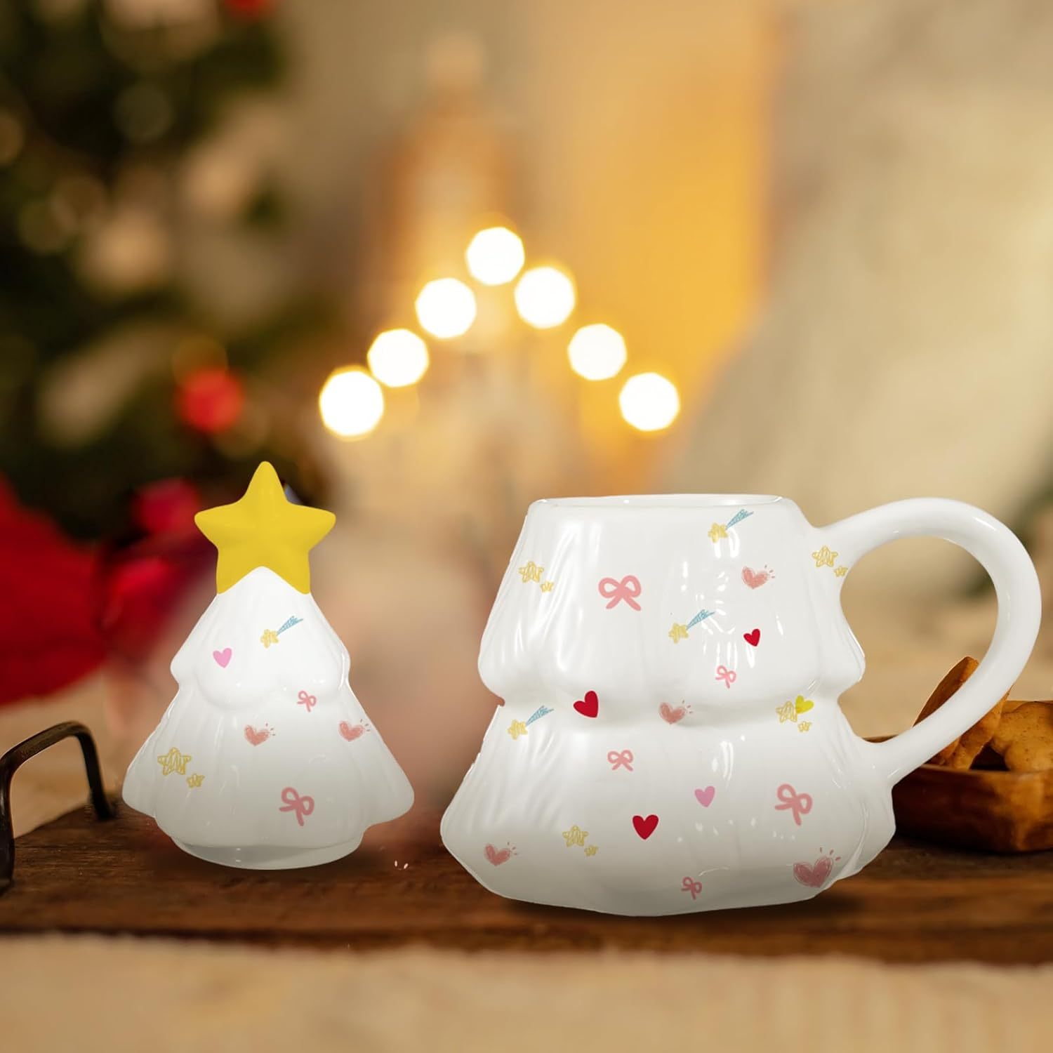DIY Painted Christmas Mug Set