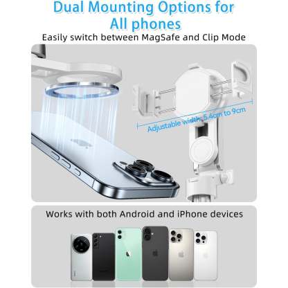 Magnetic 4-in-1 Multifunctional Selfie Stick Tripod – Mini Portable Phone Stand with Detachable Remote, Compatible with MagSafe