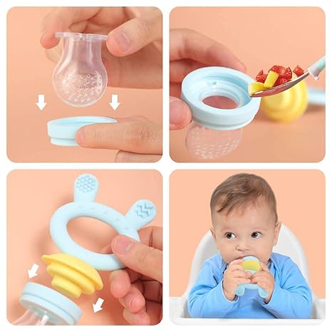 Baby fruit feeder and mini frozen snack tray set