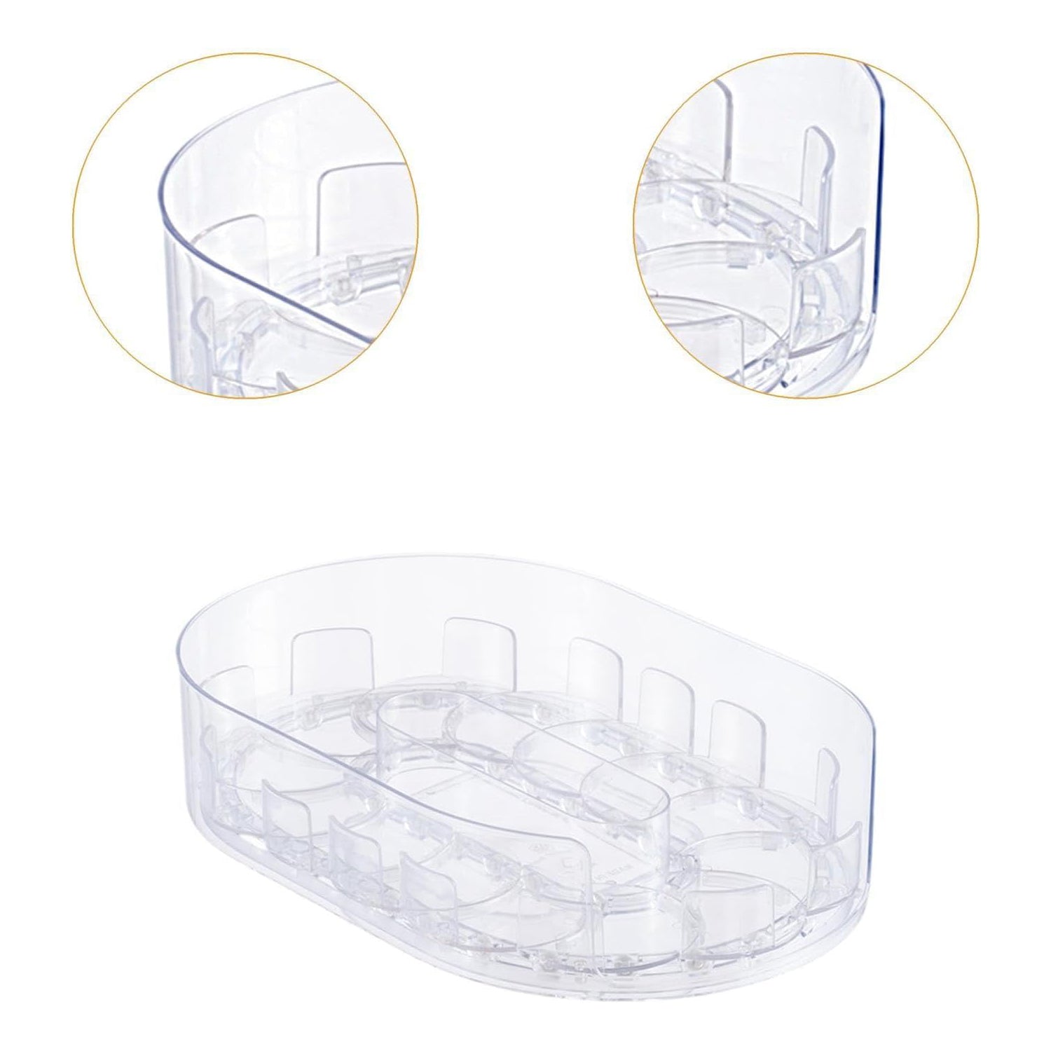 Universal Spice Organizer with Rotating Tray – Compact Storage Rack for Kitchen, Vanity