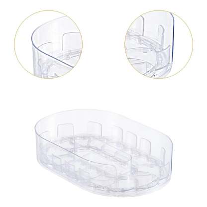 Universal Spice Organizer with Rotating Tray – Compact Storage Rack for Kitchen, Vanity