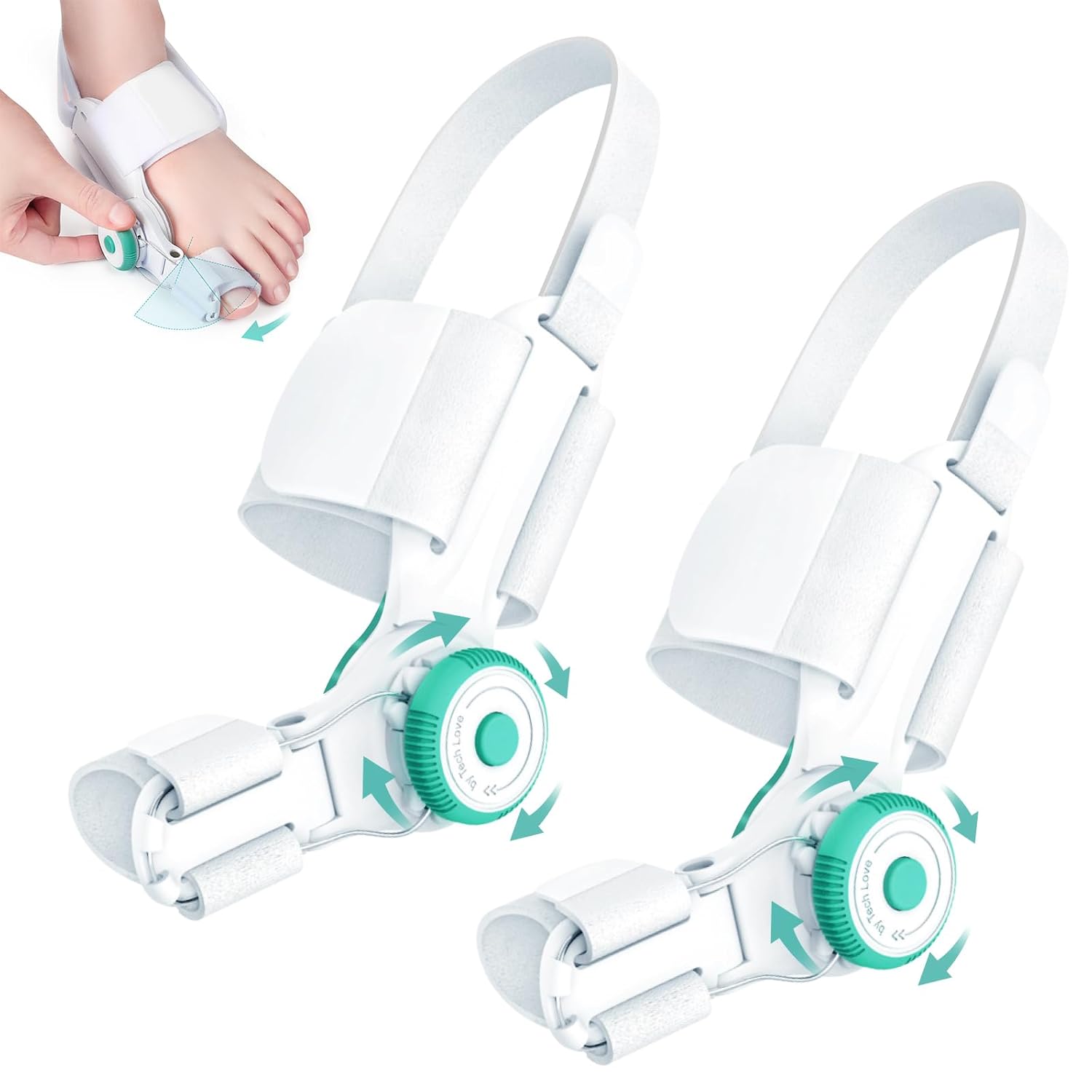 Adjustable knob hallux valgus corrector