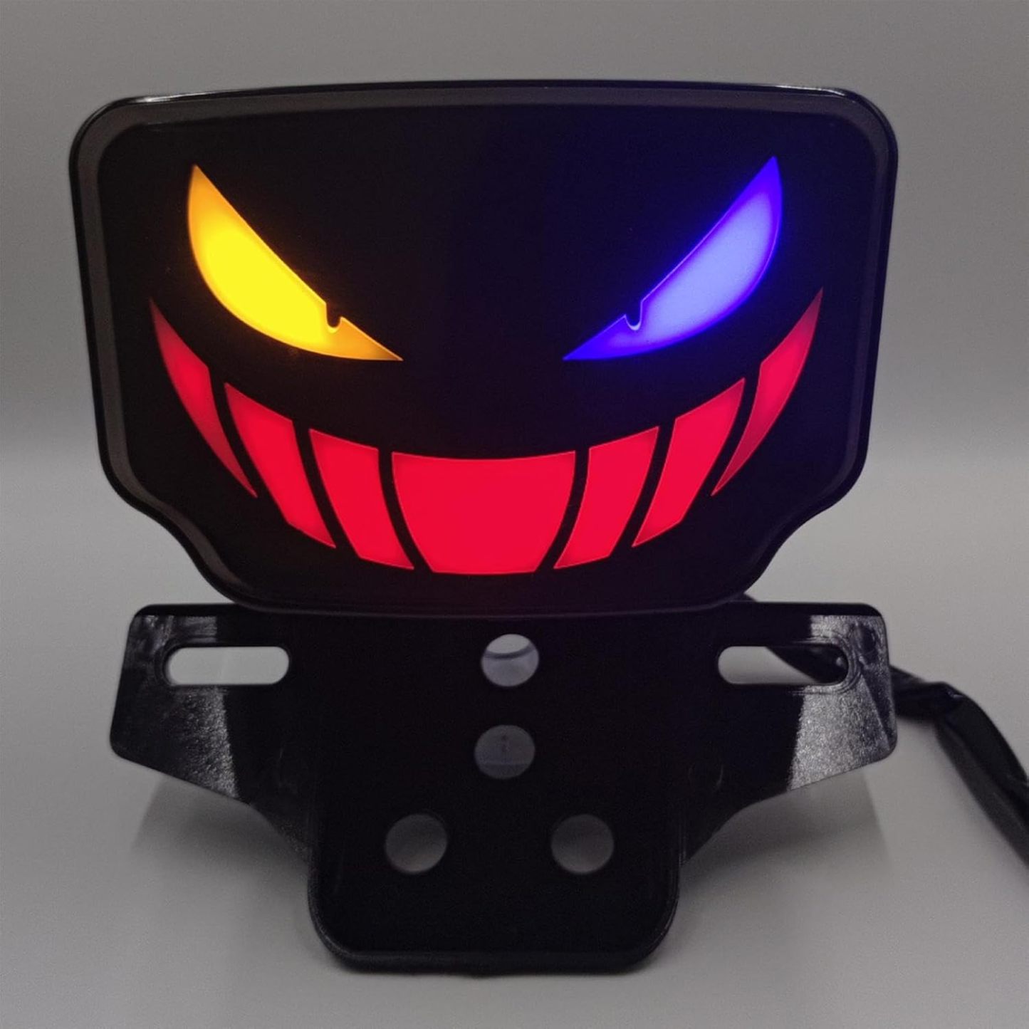 12V Two-Wheel Brake Light - Creepy Smiley Face LED Motorcycle Light
