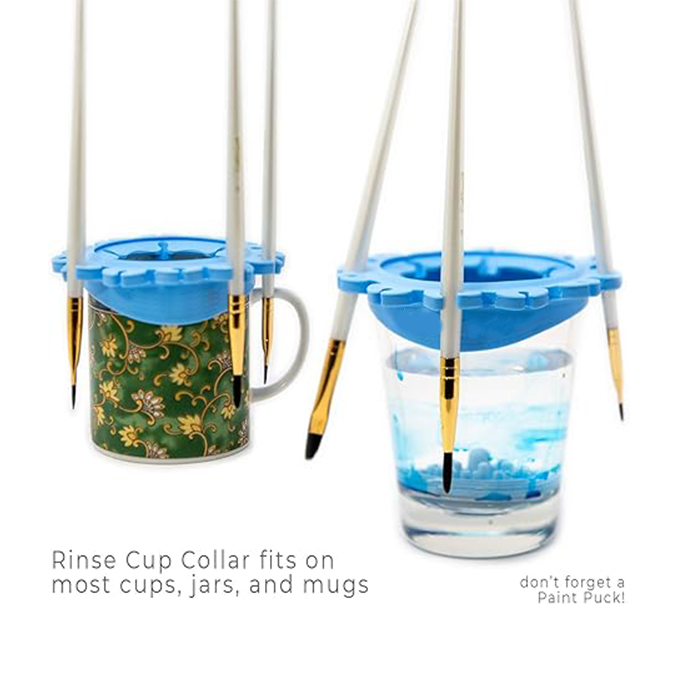 Spill-proof paint cups and brush cleaners