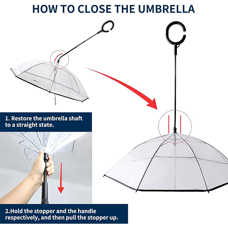 Dog sunshade for rainy days, with adjustable leash