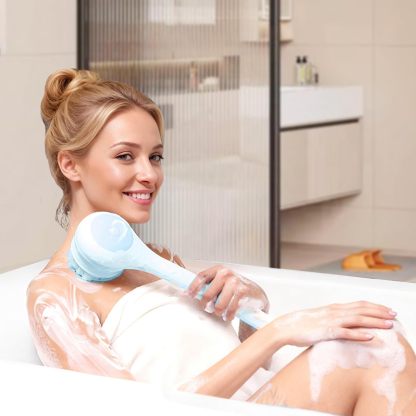 Electric shower brush back massager