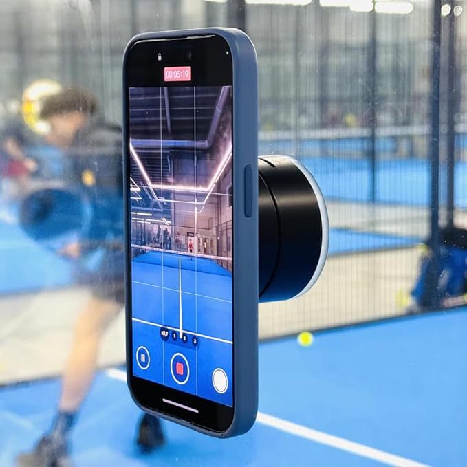 Smartphone holder for paddle tennis shooting