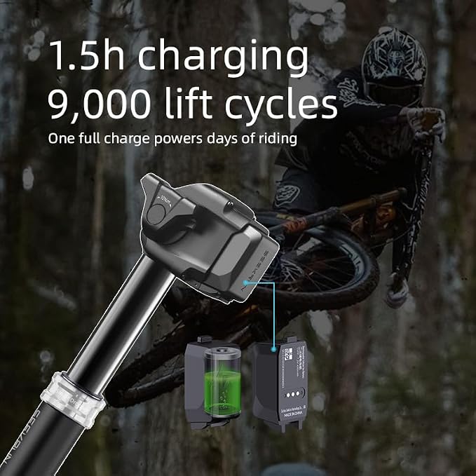 Wireless Electric Dropper Post Kit Instant Saddle Adjustment for a Smoother Ride