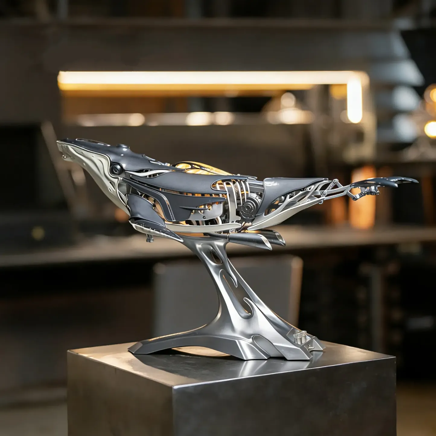 Mechanical Humpback Whale Model|The Majesty of the Ocean, Reimagined in Metal