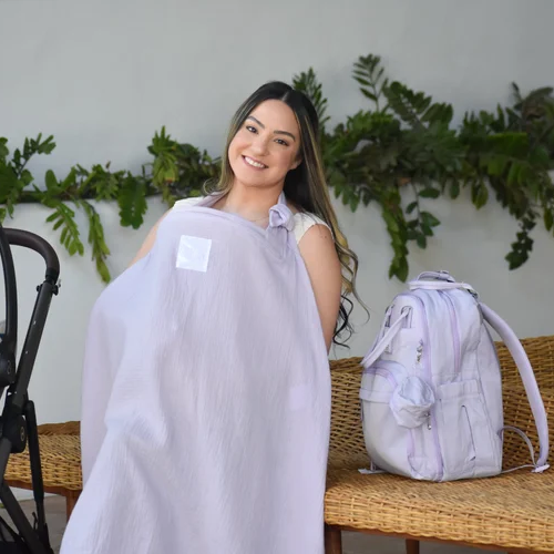 Hands-Free Nursing Cover – Adjustable Neckline