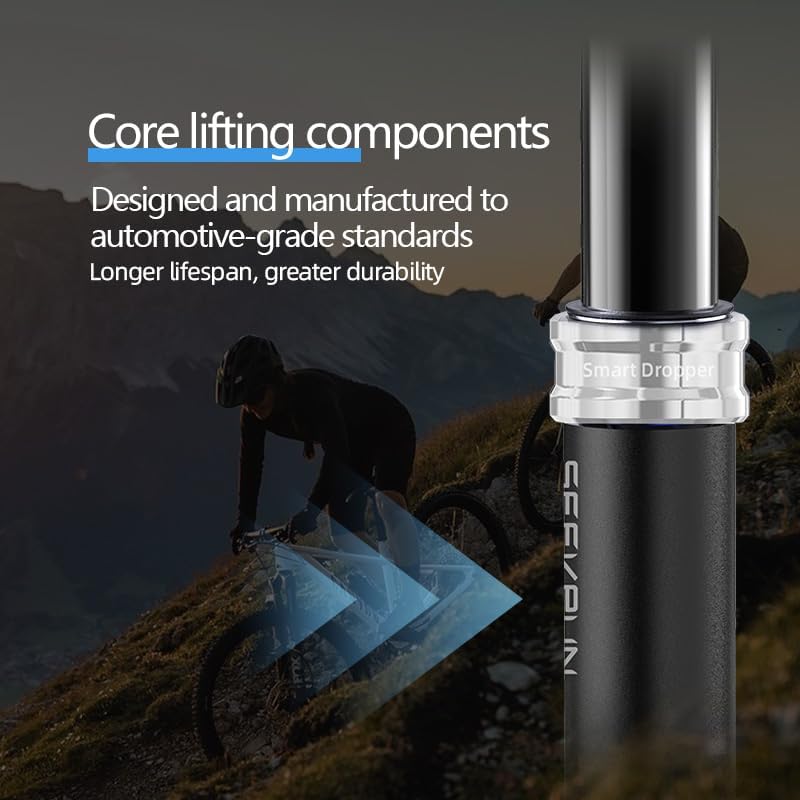 Wireless Electric Dropper Post Kit Instant Saddle Adjustment for a Smoother Ride