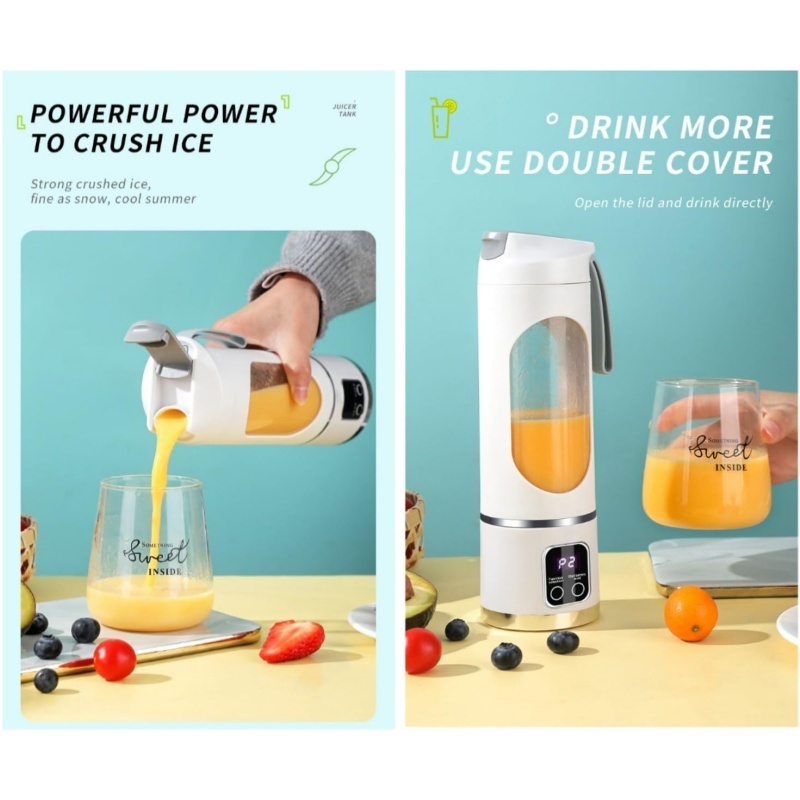 USB-C Portable Blender - Personal Smoothie Maker for Shakes, Ice & On-the-Go Drinks 