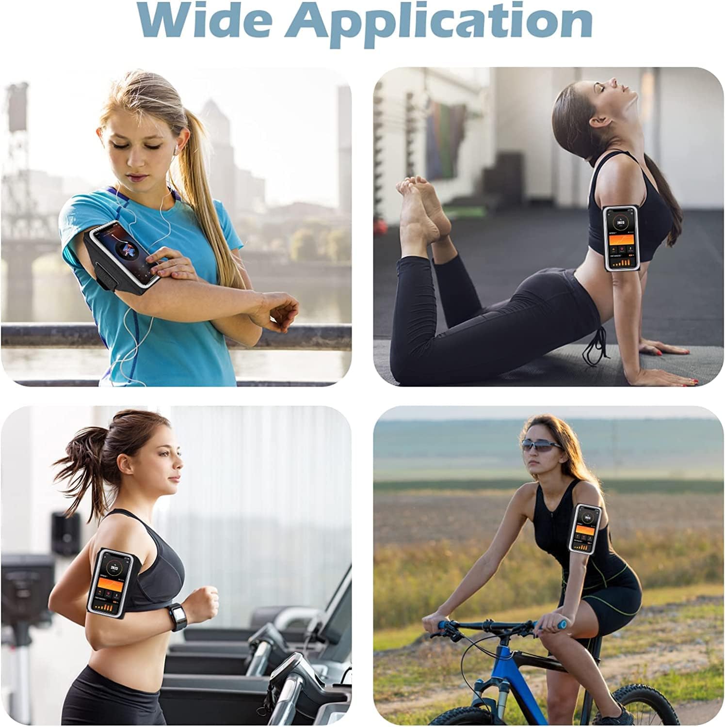 Running Armband with Zipper Pocket - Universal Fit & Sweat-Resistant