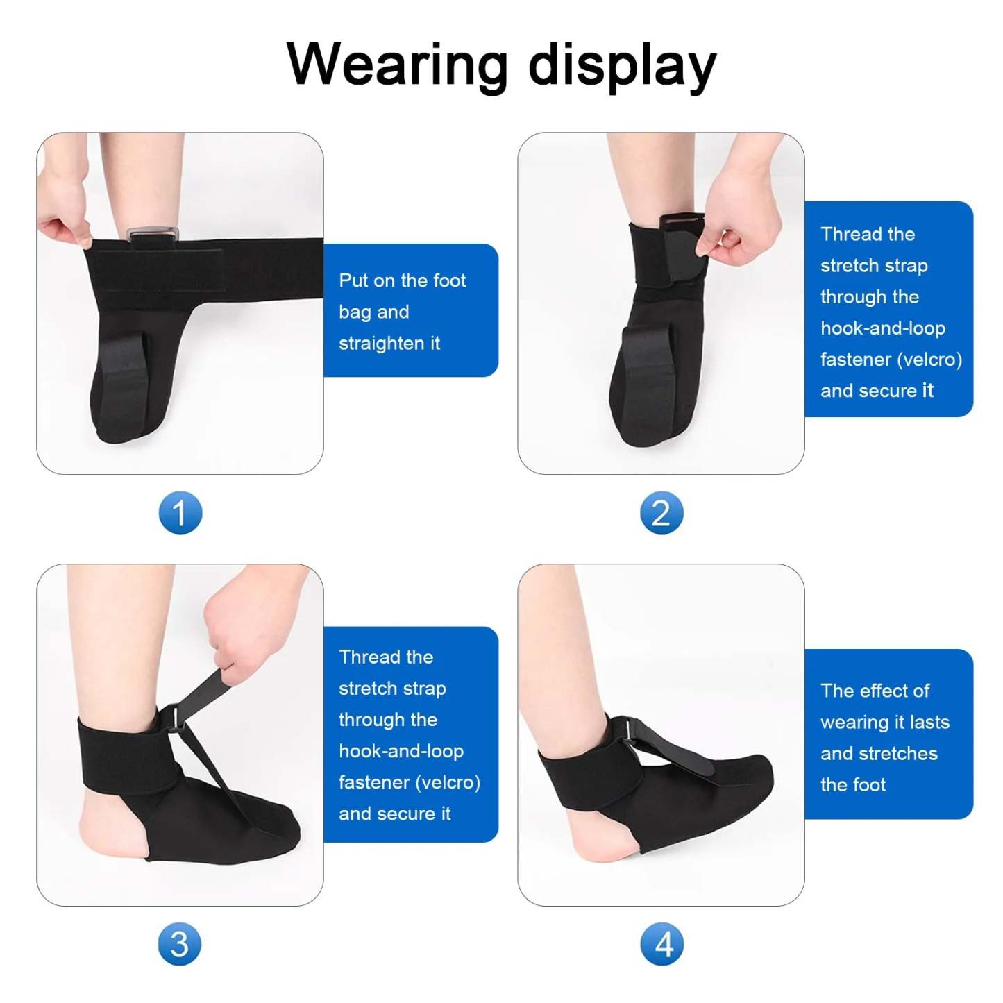 Nighttime foot drop orthosis