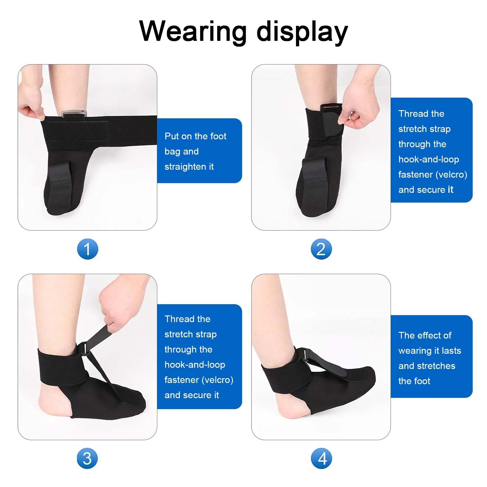 Nighttime foot drop orthosis
