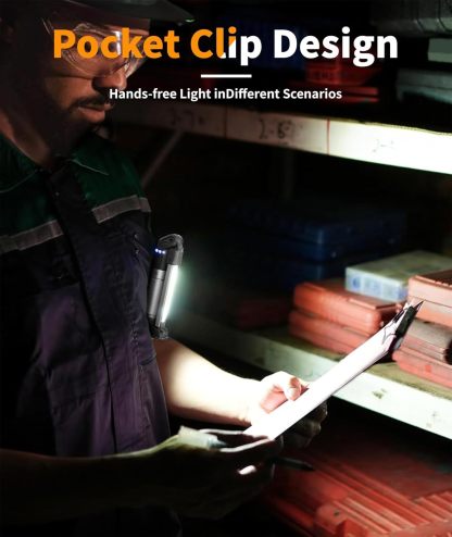 Magnetic Rechargeable Work Light - 800 Lumen, Foldable with 3 Light Modes