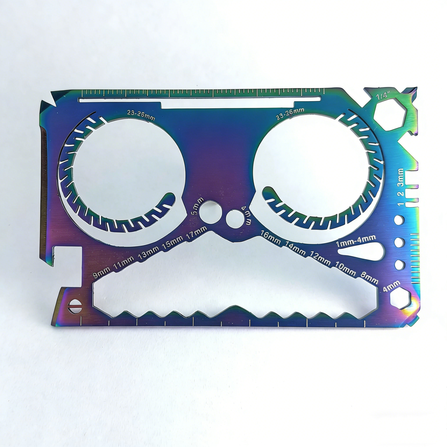 40-in-1 EDC Multitool Card with Coin Slots | Fits in Your Wallet