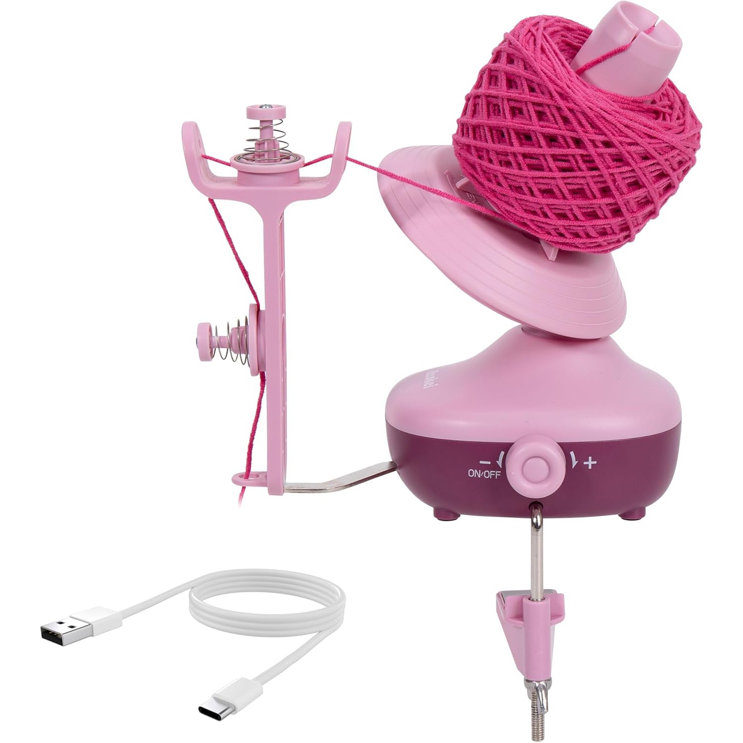 Electric Yarn Winder – Compact, Adjustable, Automatic Yarn Ball Winder for Crochet & Knitting Enthusiasts