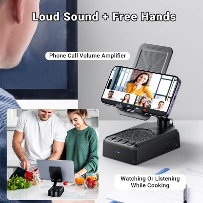 Bluetooth Speaker with Video Scrolling Remote & Phone Stand