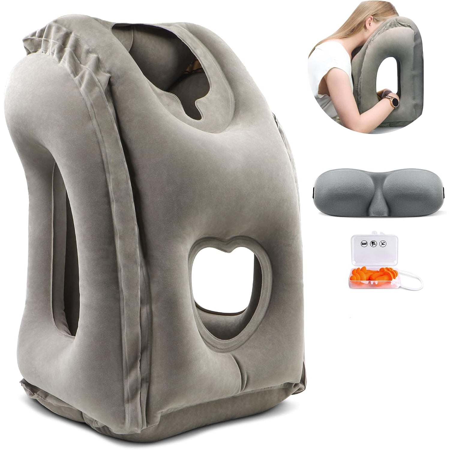 Travel Pillow – Airplane Neck Pillow Comfortably Supports Head and Chin for Airplanes, Trains