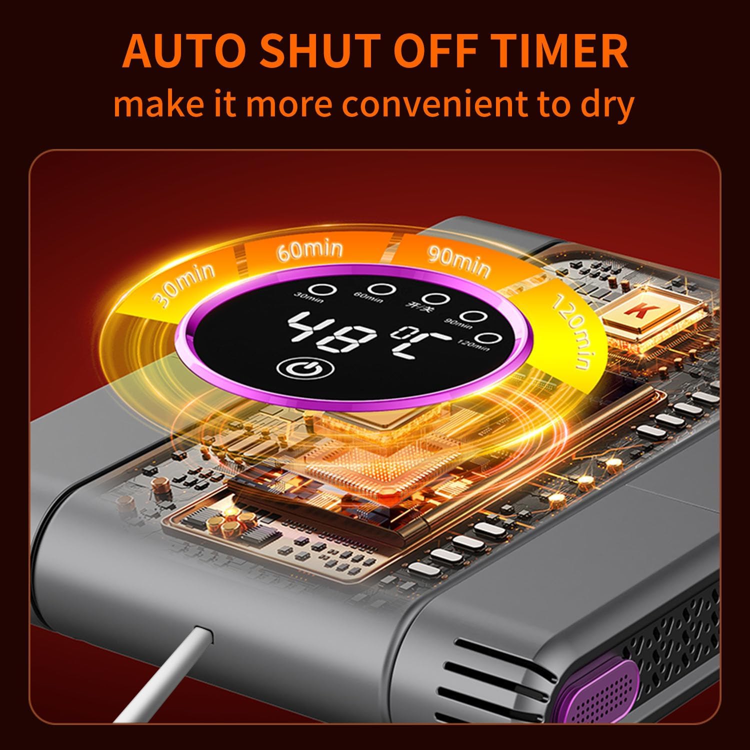 Electric Shoe Dryer & Boot Warmer with Folding Design and Timer