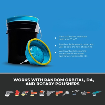 Car Buffer Pad Washer Bucket with Pump Circulation System