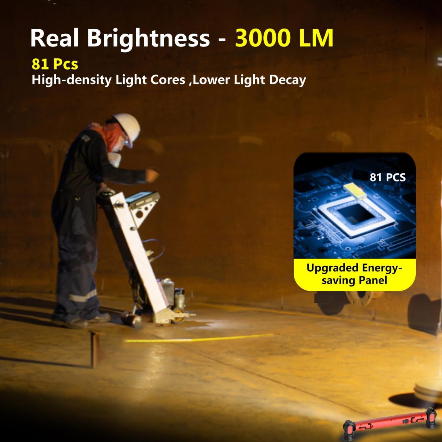 Under Hood Work Light Bar – 3000LM LED Magnetic Light