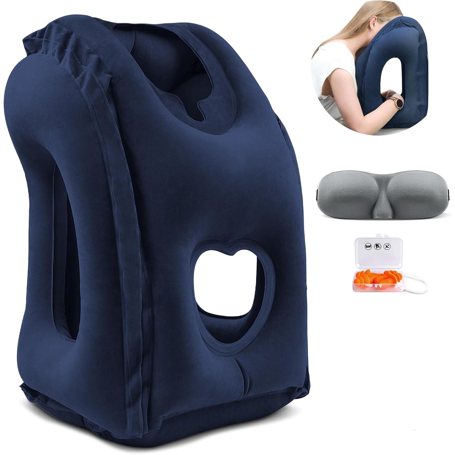 Travel Pillow – Airplane Neck Pillow Comfortably Supports Head and Chin for Airplanes, Trains