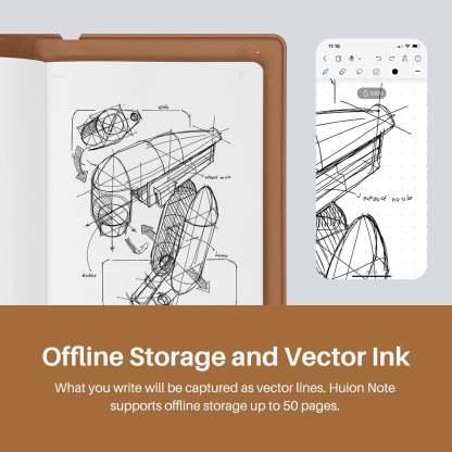 2-in-1 Digital Notebook Drawing Tablet – Battery-free Pen, Bluetooth Wireless