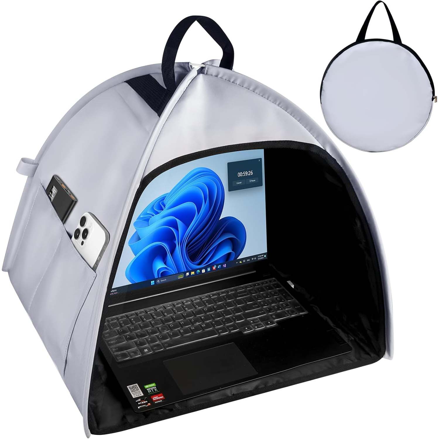 Universal Foldable Laptop Sun Shade & Privacy Shield – Fits 13–16 Inch Laptops