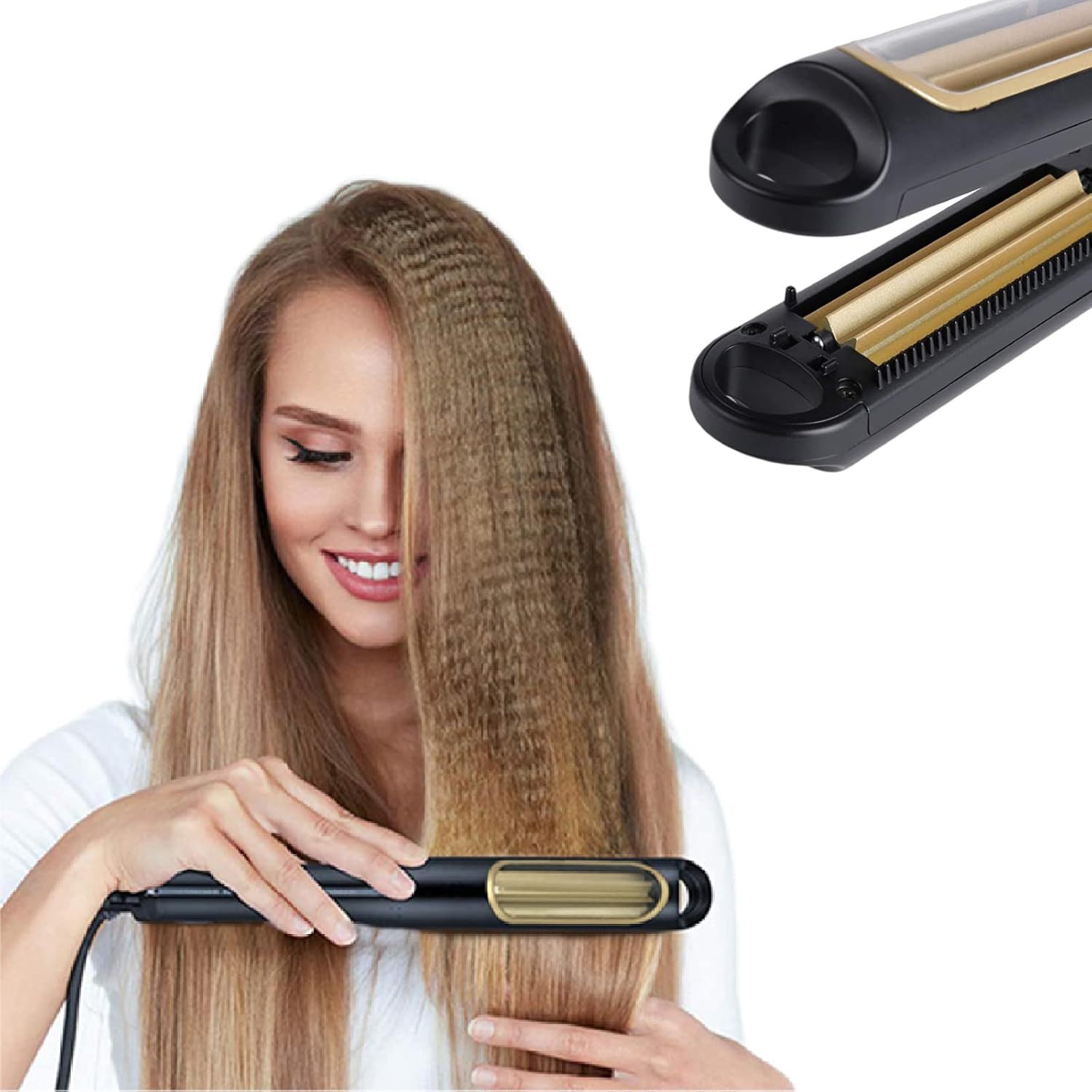Auto Curling Wand – Volumizing Waver Crimper, Anti-Static, Adjustable Temperature for All Hair Types