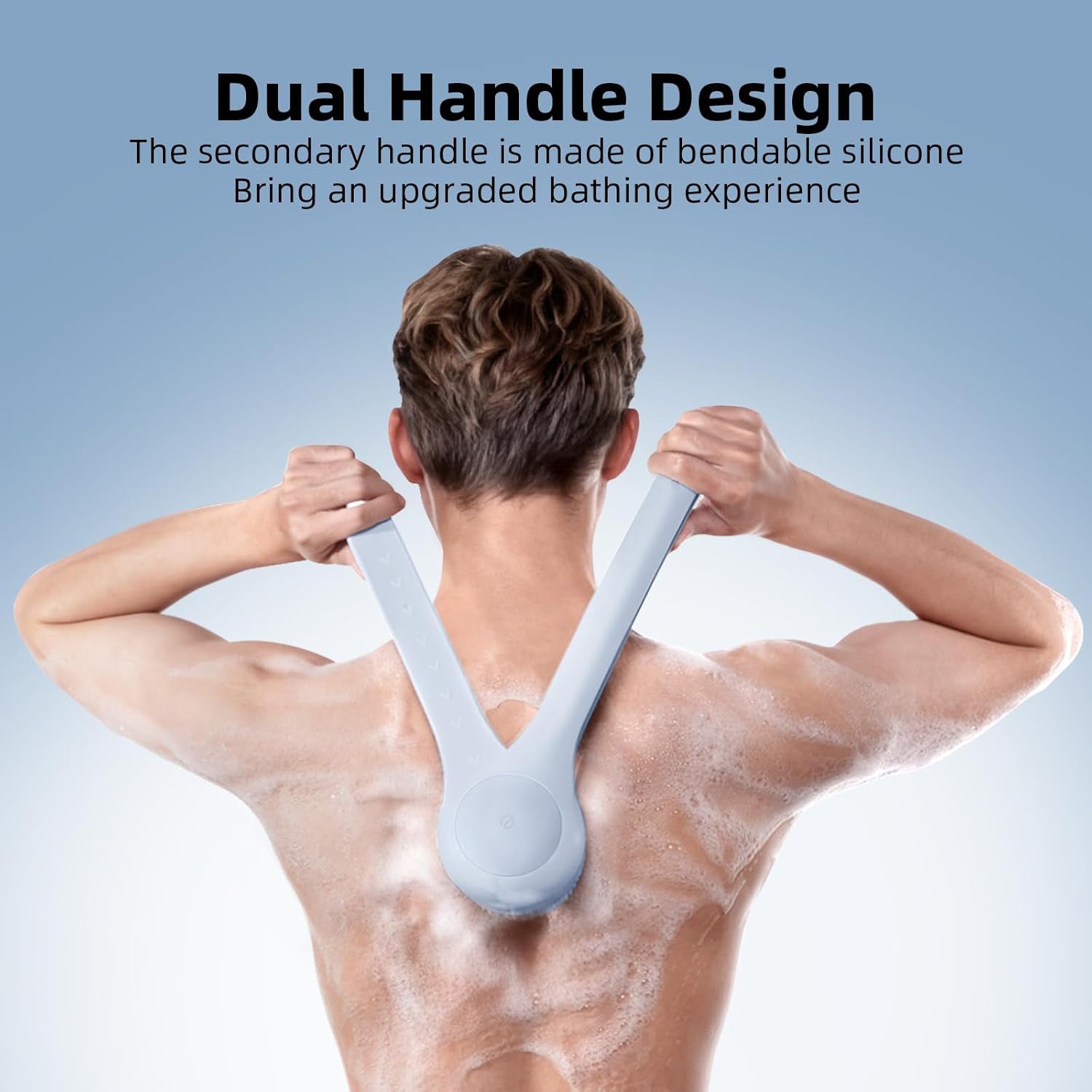 Electric shower brush back massager