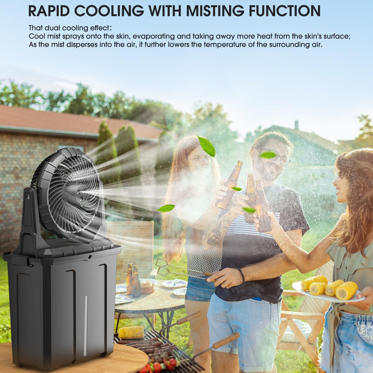 Misting Fan – 9L Outdoor Cooling Fan | 20000mAh Rechargeable