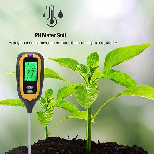 Soil nutrient tester, 6-in-1 soil pH meter
