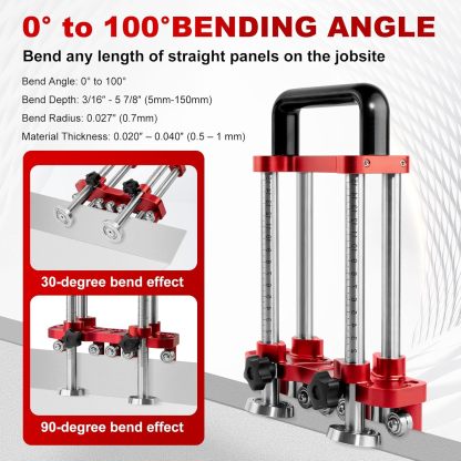 Adjustable Sheet Metal Bender Tool for Roofing and Metal Fabrication