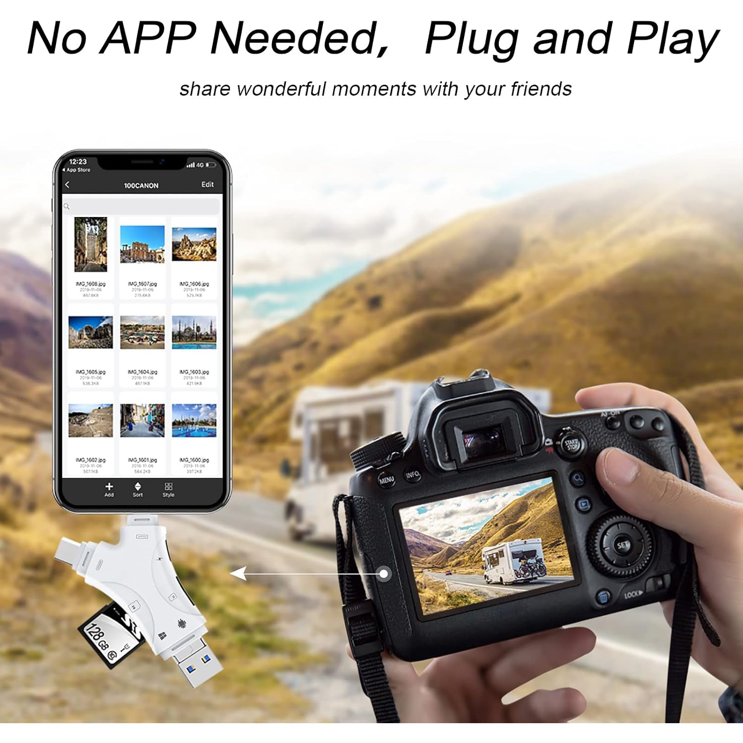 4-in-1 Micro SD Card Reader – Compatible with iPhone/iPad/Android/Mac/PC/Cameras（HOT）