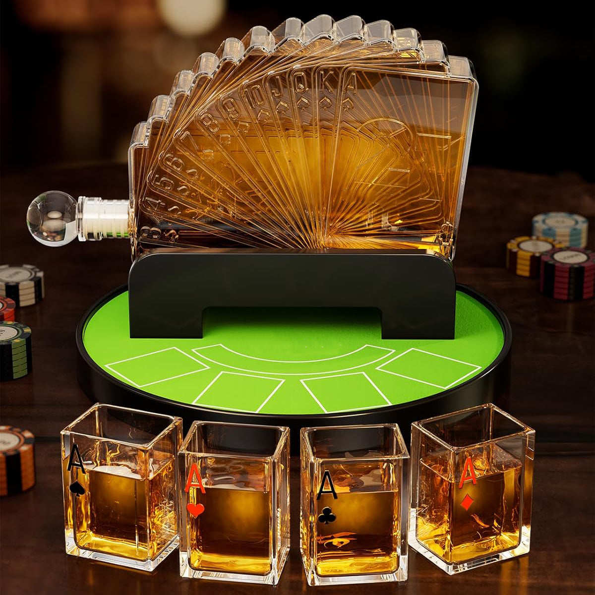 Whiskey Decanter Set | Poker Game Night Essential