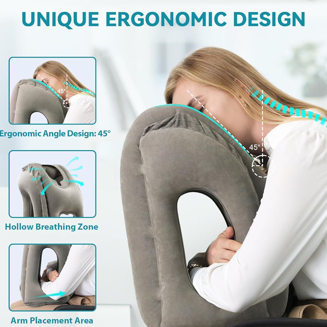 Travel Pillow – Airplane Neck Pillow Comfortably Supports Head and Chin for Airplanes, Trains