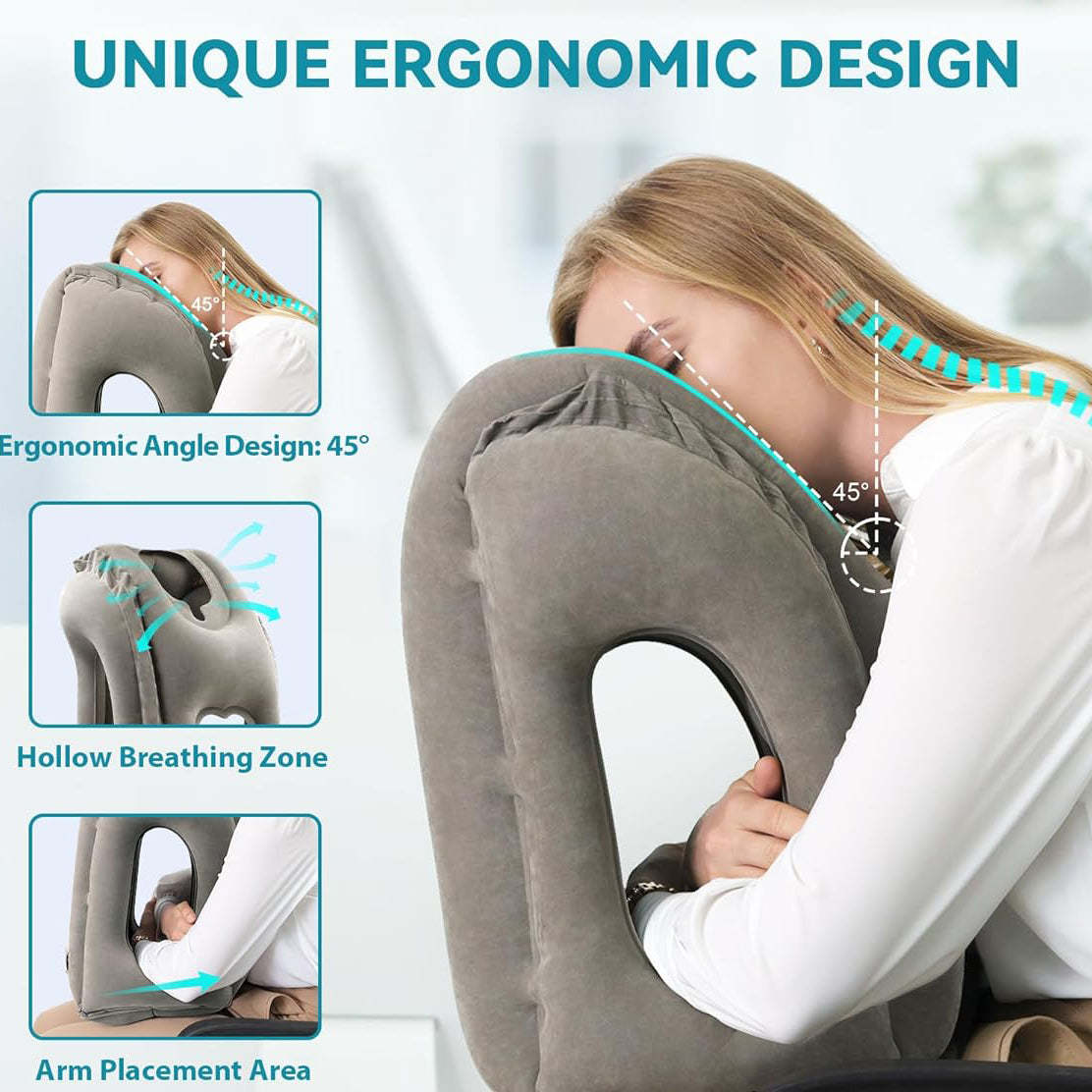 Travel Pillow – Airplane Neck Pillow Comfortably Supports Head and Chin for Airplanes, Trains