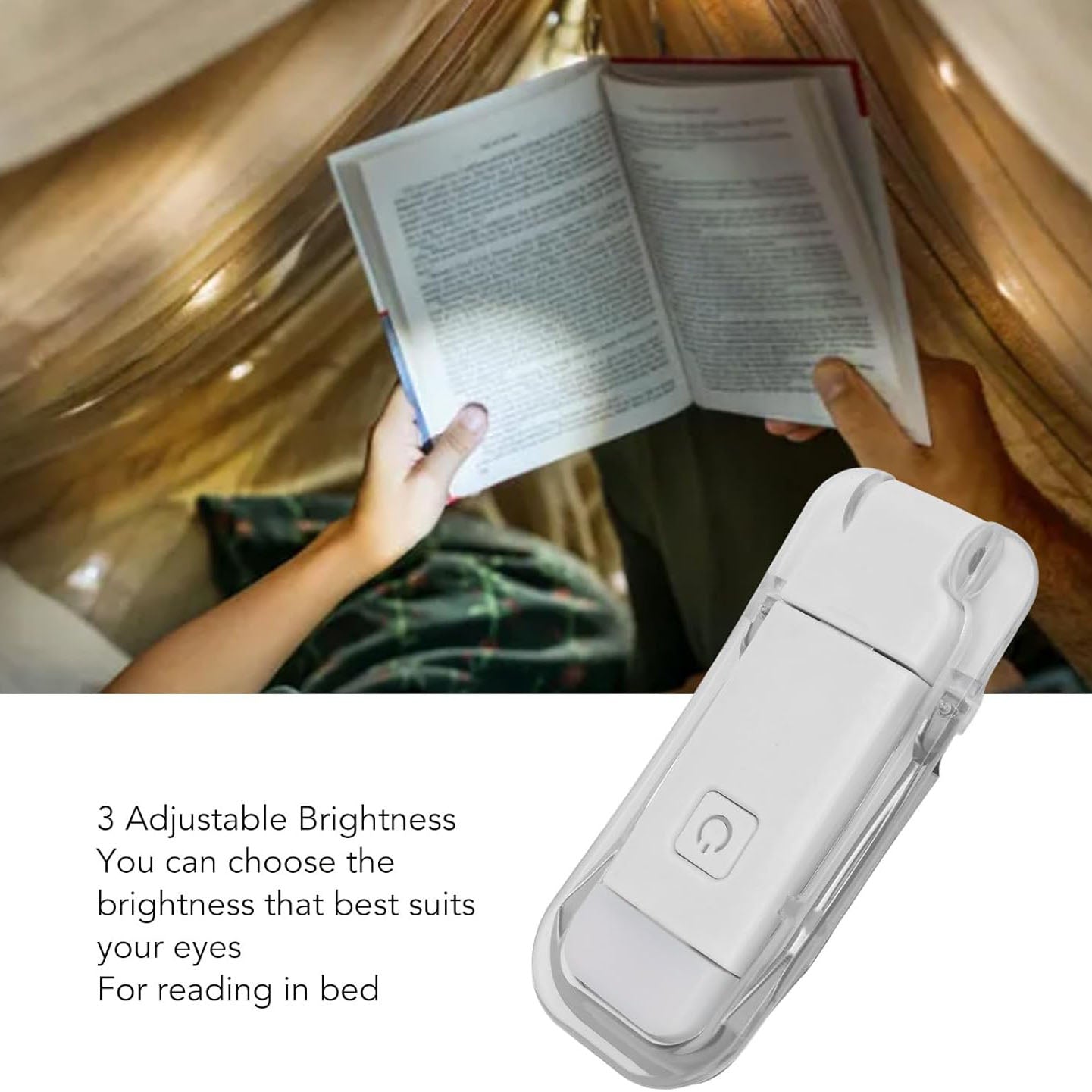 USB Rechargeable Bookmark Light – Clip-On LED Reading Lamp