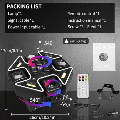 Sound Activated 4 Arm Stage Light with DMX Control System