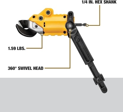 Drill Powered Metal Shear Attachment for Sheet Cutting and 