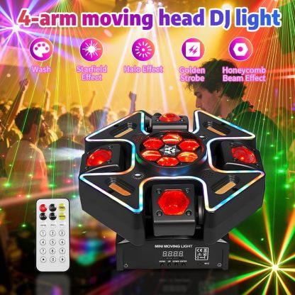 Sound Activated 4 Arm Stage Light with DMX Control System